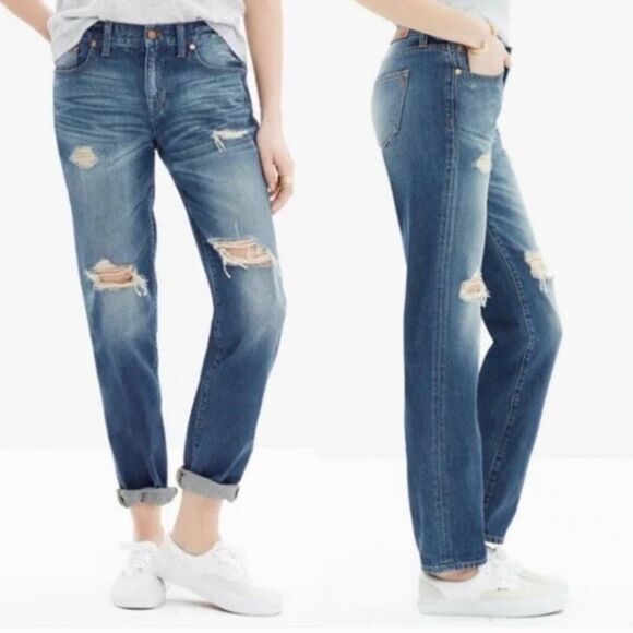 Madewell Distressed Boyjean - Picture 1 of 9